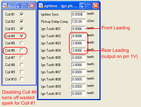 RX7 sequential ignition settings